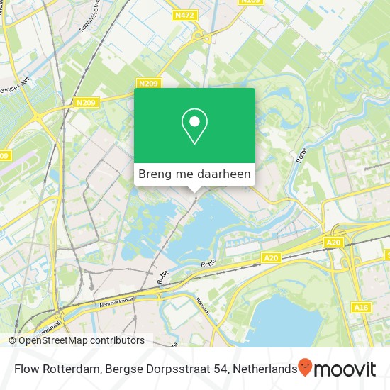 Flow Rotterdam, Bergse Dorpsstraat 54 kaart