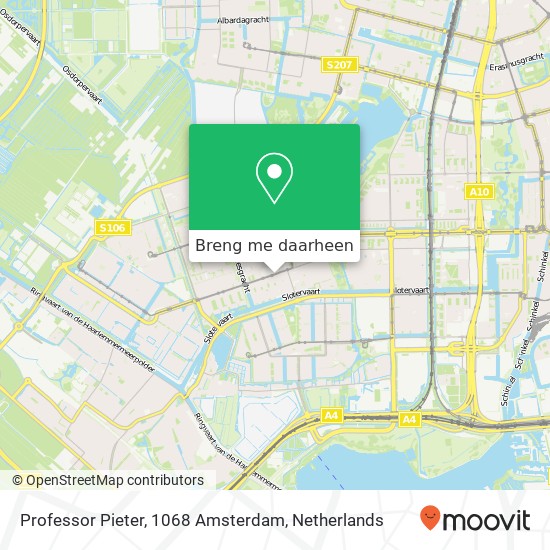 Professor Pieter, 1068 Amsterdam kaart