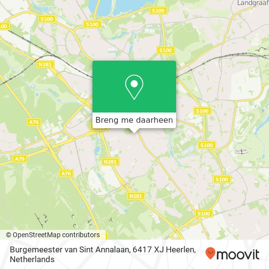 Burgemeester van Sint Annalaan, 6417 XJ Heerlen kaart