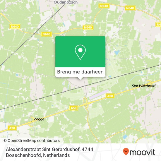 Alexanderstraat Sint Gerardushof, 4744 Bosschenhoofd kaart