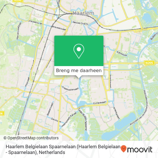 Haarlem Belgielaan Spaarnelaan kaart