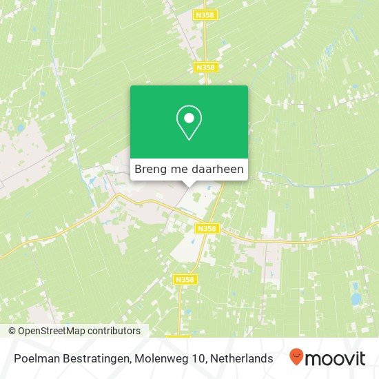 Poelman Bestratingen, Molenweg 10 kaart