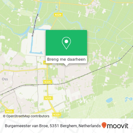 Burgemeester van Broe, 5351 Berghem kaart