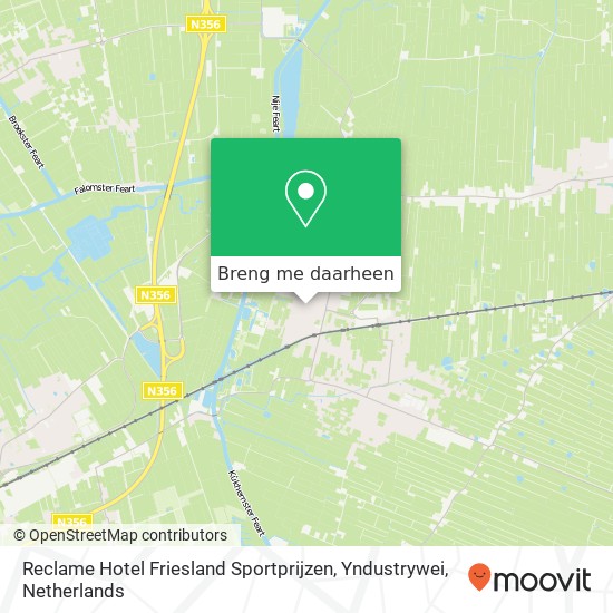 Reclame Hotel Friesland Sportprijzen, Yndustrywei kaart