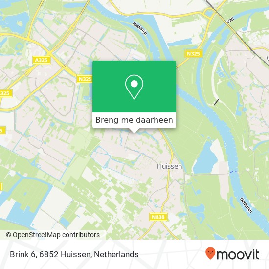 Brink 6, 6852 Huissen kaart