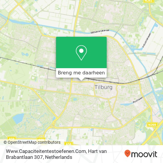 Www.Capaciteitentestoefenen.Com, Hart van Brabantlaan 307 kaart