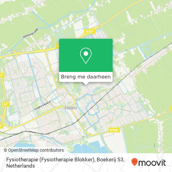 Fysiotherapie (Fysiotherapie Blokker), Boekerij 53 kaart