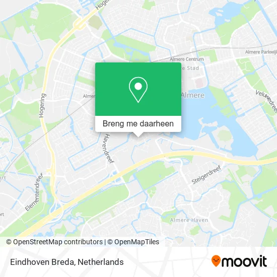 Eindhoven Breda kaart