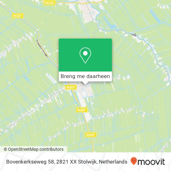 Bovenkerkseweg 58, 2821 XX Stolwijk kaart
