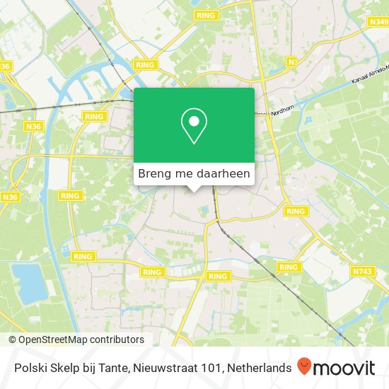 Polski Skelp bij Tante, Nieuwstraat 101 kaart