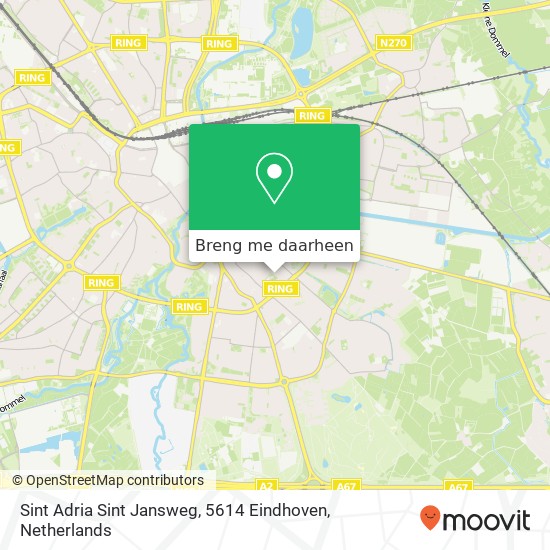 Sint Adria Sint Jansweg, 5614 Eindhoven kaart