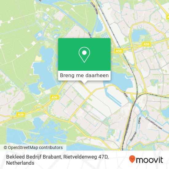 Bekleed Bedrijf Brabant, Rietveldenweg 47D kaart