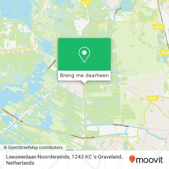 Leeuwenlaan Noordereinde, 1243 KC 's-Graveland kaart