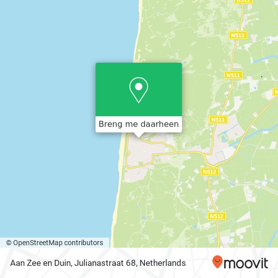 Aan Zee en Duin, Julianastraat 68 kaart