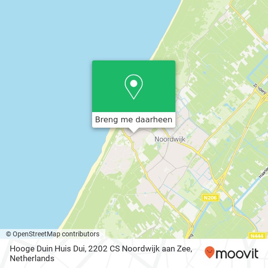 Hooge Duin Huis Dui, 2202 CS Noordwijk aan Zee kaart