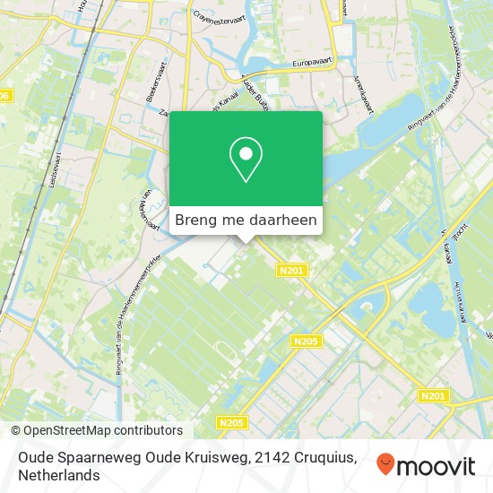 Oude Spaarneweg Oude Kruisweg, 2142 Cruquius kaart