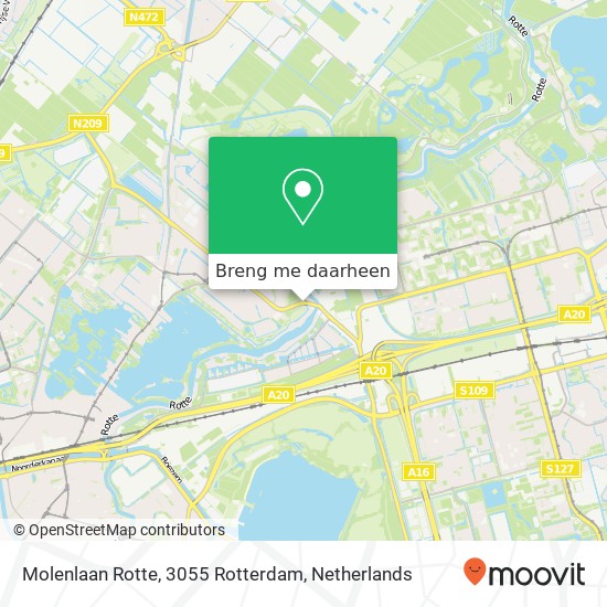 Molenlaan Rotte, 3055 Rotterdam kaart