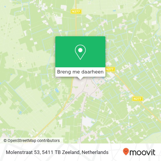 Molenstraat 53, 5411 TB Zeeland kaart