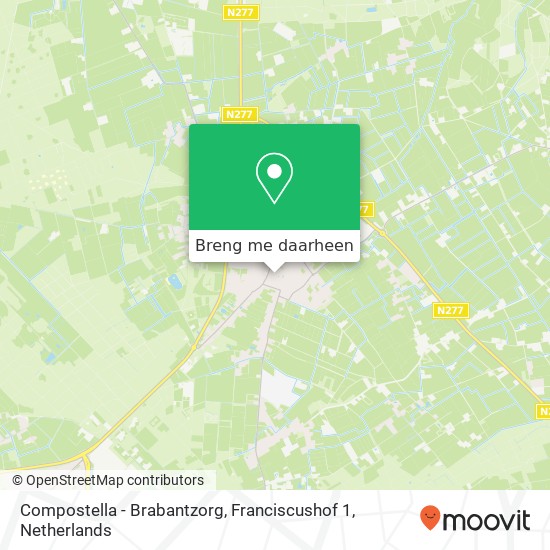 Compostella - Brabantzorg, Franciscushof 1 kaart