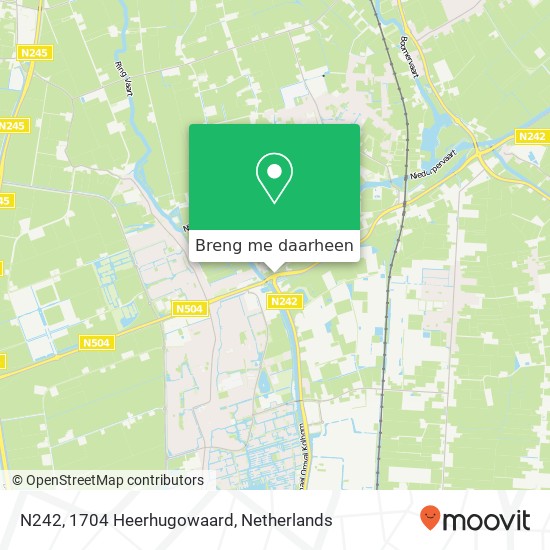 N242, 1704 Heerhugowaard kaart