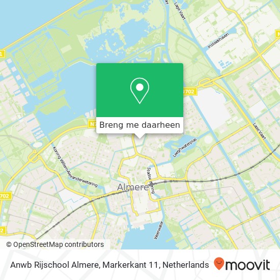 Anwb Rijschool Almere, Markerkant 11 kaart