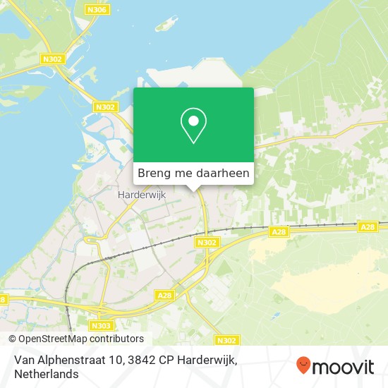 Van Alphenstraat 10, 3842 CP Harderwijk kaart