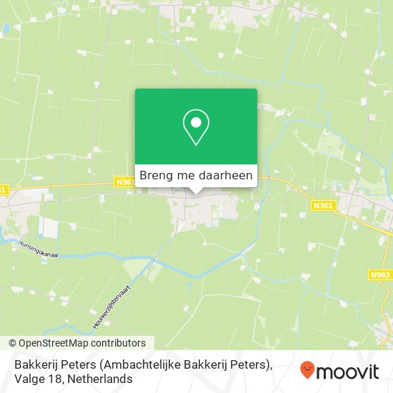 Bakkerij Peters (Ambachtelijke Bakkerij Peters), Valge 18 kaart