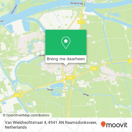 Van Wieldrechtstraat 4, 4941 AN Raamsdonksveer kaart