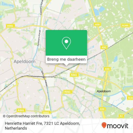 Henriette Harriët Fre, 7321 LC Apeldoorn kaart