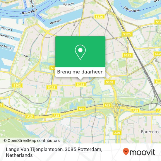 Lange Van Tijenplantsoen, 3085 Rotterdam kaart