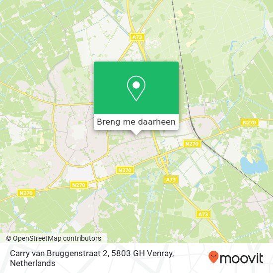 Carry van Bruggenstraat 2, 5803 GH Venray kaart