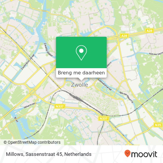 Millows, Sassenstraat 45 kaart