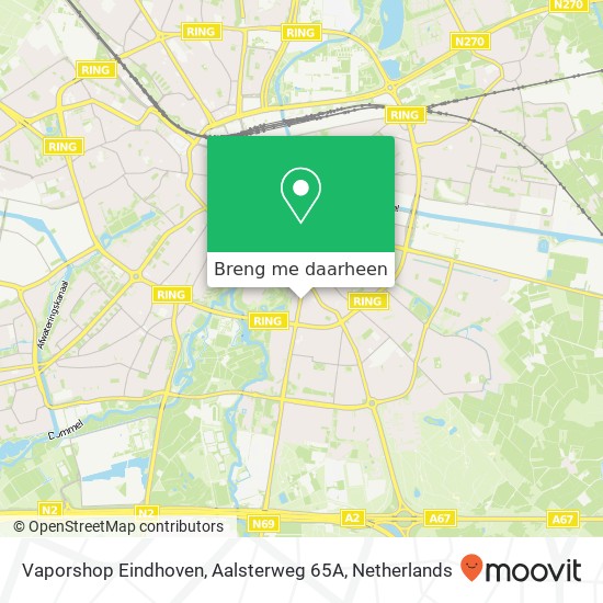 Vaporshop Eindhoven, Aalsterweg 65A kaart