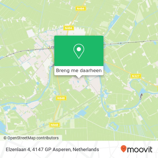 Elzenlaan 4, 4147 GP Asperen kaart