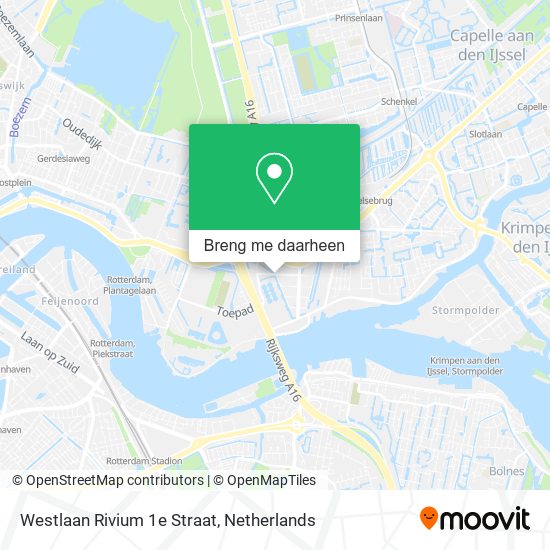 Westlaan Rivium 1e Straat kaart