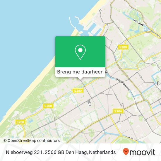 Nieboerweg 231, 2566 GB Den Haag kaart