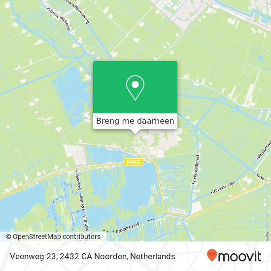 Veenweg 23, 2432 CA Noorden kaart