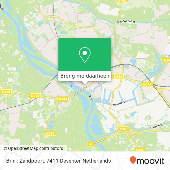 Brink Zandpoort, 7411 Deventer kaart