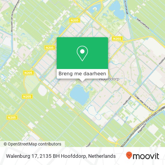 Walenburg 17, 2135 BH Hoofddorp kaart