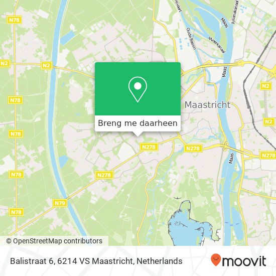 Balistraat 6, 6214 VS Maastricht kaart