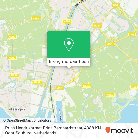 Prins Hendrikstraat Prins Bernhardstraat, 4388 KN Oost-Souburg kaart