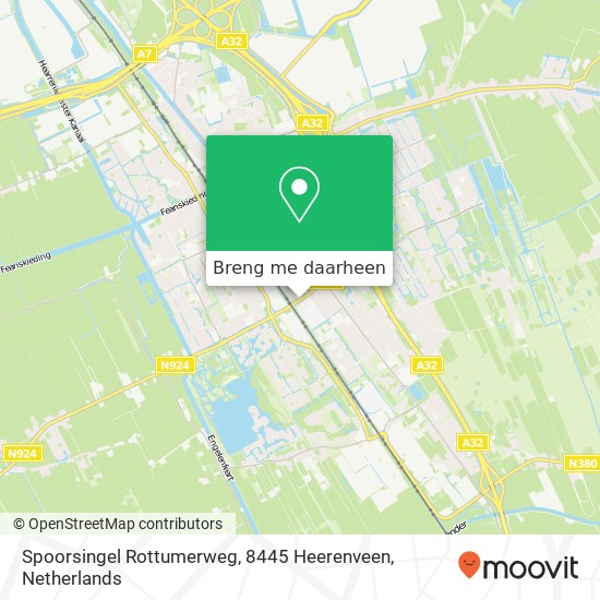 Spoorsingel Rottumerweg, 8445 Heerenveen kaart