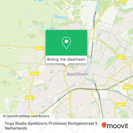 Yoga Studio Apeldoorn, Professor Rontgenstraat 9 kaart