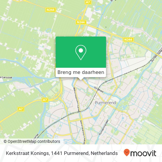 Kerkstraat Konings, 1441 Purmerend kaart