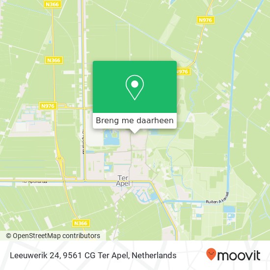 Leeuwerik 24, 9561 CG Ter Apel kaart