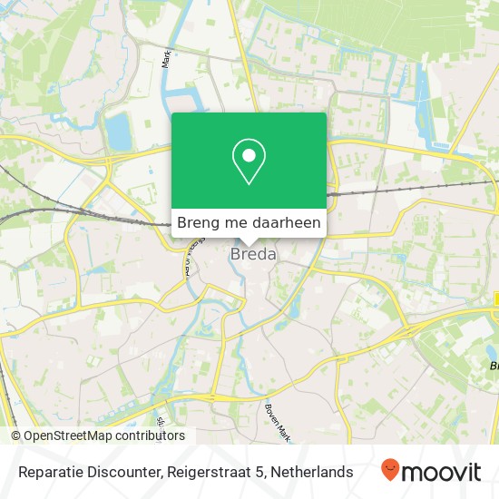 Reparatie Discounter, Reigerstraat 5 kaart