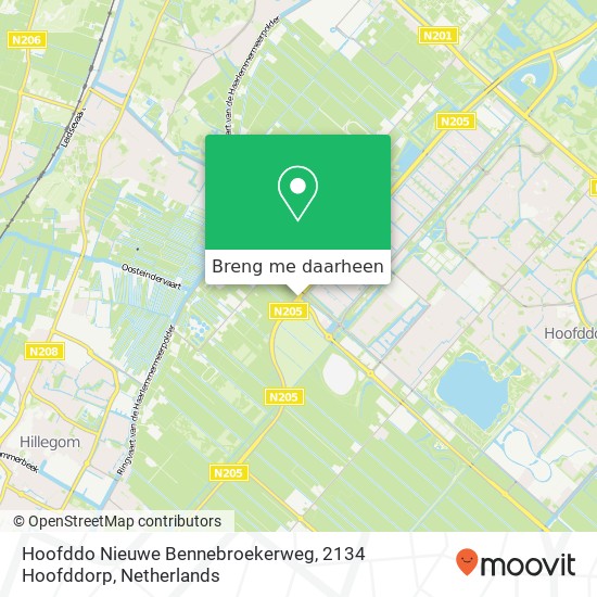 Hoofddo Nieuwe Bennebroekerweg, 2134 Hoofddorp kaart
