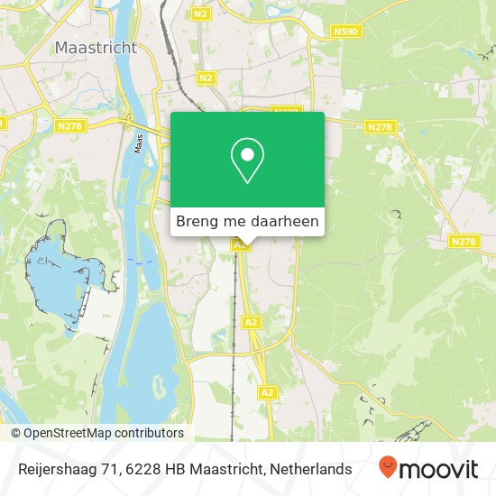 Reijershaag 71, 6228 HB Maastricht kaart