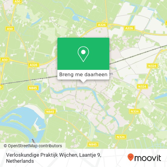 Verloskundige Praktijk Wijchen, Laantje 9 kaart