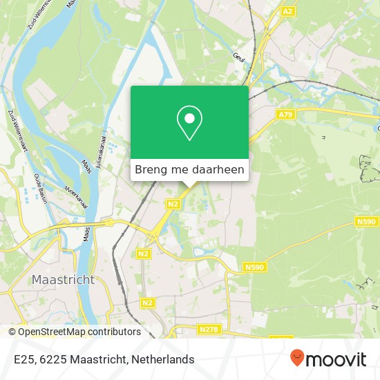 E25, 6225 Maastricht kaart